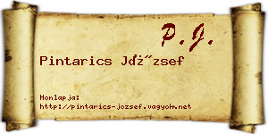 Pintarics József névjegykártya